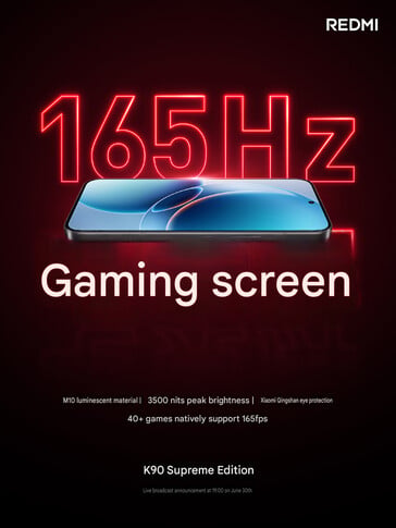 Destaques da tela do Redmi K90 Ultra (tradução automática)