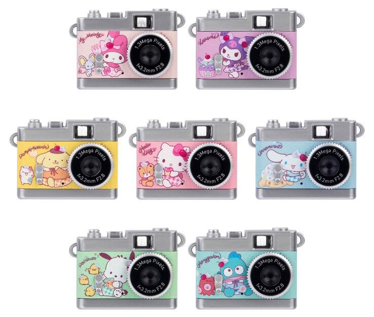 Sete modelos de personagens da Sanrio da câmera de brinquedo Kenko Tokina Pieni II estão disponíveis. (Fonte da imagem: Kenko Tokina)