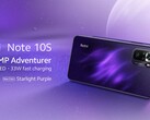 O Redmi Note 10S em seu novo acabamento Starlight Purple. (Fonte da imagem: Xiaomi)