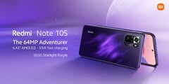 O Redmi Note 10S em seu novo acabamento Starlight Purple. (Fonte da imagem: Xiaomi)