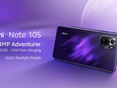 O Redmi Note 10S em seu novo acabamento Starlight Purple. (Fonte da imagem: Xiaomi)