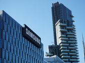 A Samsung afirma que sua nova tecnologia foi desenvolvida em parceria com a Medical AI. Foto - Logotipo da Samsung em um prédio. (Fonte da imagem: Babak Habibi no Unsplash)