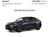 A Tesla agora oferece o Model Y em estoque por menos de US$ 35.000 (Fonte da imagem: Tesla)