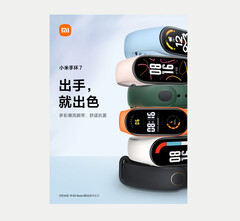 Xiaomi provocou a Banda 7 em várias cores. (Fonte da imagem: Xiaomi)