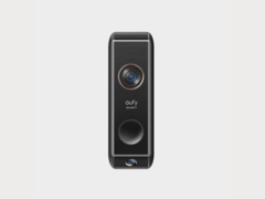O duplo Eufy Video Doorbell tem uma câmera superior de 2k e uma câmera inferior de 1080p para segurança adicional. (Fonte da imagem: Eufy)