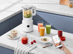 O Xiaomi Smart Blender tem uma tela OLED integrada. (Fonte da imagem: Xiaomi)