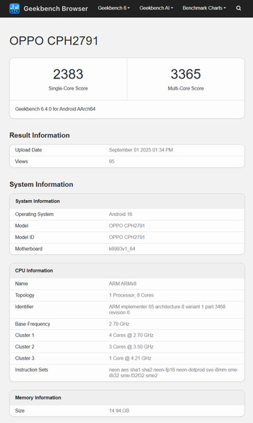 (Fonte da imagem: Geekbench)