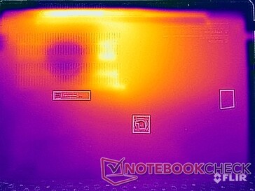 Temperaturas da superfície inferior (teste de estresse)