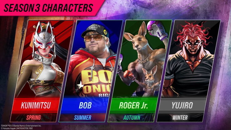 A lista de DLCs de Tekken 8 Season 3 inclui três personagens que retornam... e Yujiro.