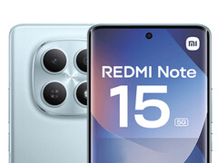 O Redmi Note 15 5G em sua cor de lançamento Glacier Blue (Fonte da imagem: via Sim.de)