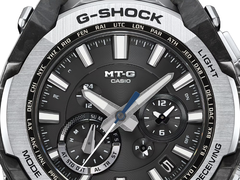 Na foto, um close do mostrador do Casio MTG-B4000-1AJF. Espera-se que o MTG-B4000D, que será lançado em breve, mantenha a maioria dos aspectos do design desse mostrador. (Fonte da imagem: Casio)