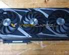 A ASUS ROG Strix GeForce RTX 3090 apresenta um design com ventilador triplo (Fonte de imagem: Videocardz)