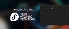 Quatro versões diferentes do Fedora Linux estão agora sendo agrupadas sob o nome &quot;Fedora Atomic Desktops&quot; (Imagem: Fedora Magazine).