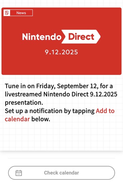 A interface do aplicativo Nintendo Today! é mostrada (Fonte da imagem: captura de tela, aplicativo Nintendo Today!)