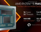 O primeiro chip para laptop da AMD com cache V 3D foi testado online (imagem via AMD)