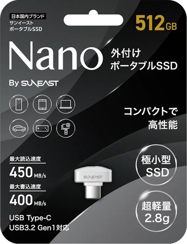 Embalagem do pen drive Suneast Nano USB-C. (Fonte da imagem: Suneast)
