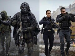 Ghost, Capitão Price e outros personagens notáveis presentes em Call of Duty: Modern Warfare 2.