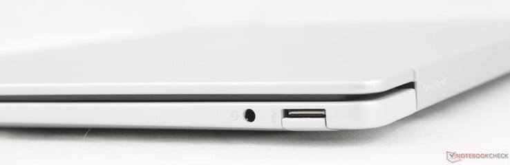Direita: fone de ouvido de 3,5 mm, USB-A (10 Gbps)