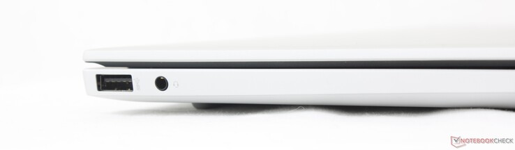 Esquerda: USB-A (5 Gbps), fone de ouvido de 3,5 mm