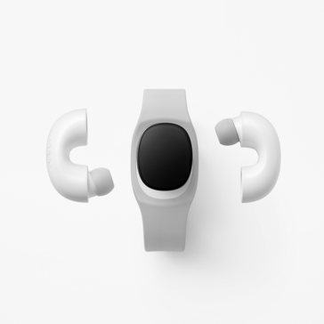 Os fones de ouvido "music-link" TWS e smartwatch. (Imagem: Oposto)