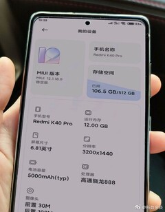 Este provavelmente não é o Xiaomi Redmi K40 Pro. (Fonte da imagem: Weibo)