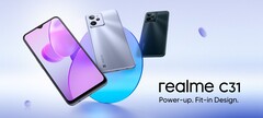 O Realme C31 tem um display de 6,5 polegadas e uma grande bateria. (Fonte da imagem: Realme)