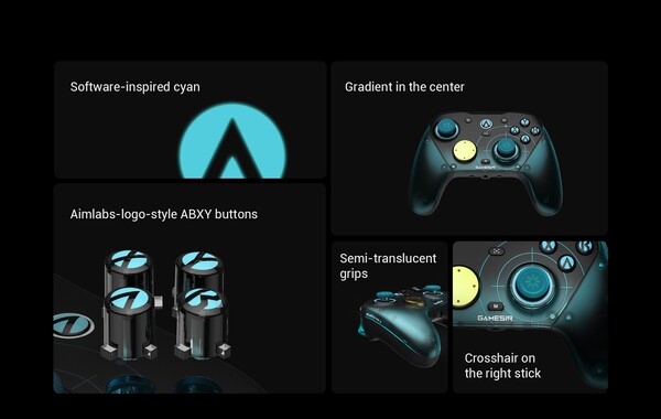 O GameSir G7 Pro Aimlabs Edition tem um esquema de cores personalizado. (Fonte da imagem: GameSir)