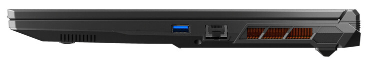 Lado direito: USB 3.2 Gen 2 (USB-A), Gigabit Ethernet