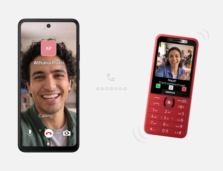 O HMD Nokia 215 4G, 2ª edição, na cor vermelha