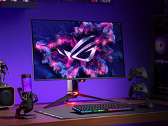 O ROG Swift OLED PG32UCDMR é muito parecido com o PG32UCDM, na última foto. (Fonte da imagem: Asus)