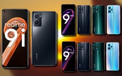 A Realme 9i, Realme 9 Pro, e Realme 9 Pro+ estão entrando em um mercado já lotado e competitivo. (Fonte da imagem: Realme - editado)