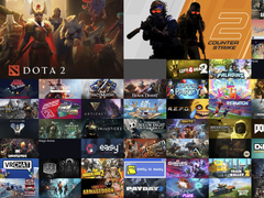 A ferramenta playtime-panorama dimensiona automaticamente os blocos de cada jogo de acordo com o tempo de jogo, usando grades CSS dinâmicas. Na foto, uma colagem criada com essa ferramenta. (Fonte da imagem: Playtime-panorama)