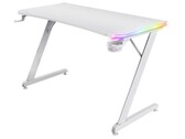 Mesa para jogos Trust Luminus RGB em branco (Fonte: Trust)