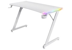 Mesa para jogos Trust Luminus RGB em branco (Fonte: Trust)