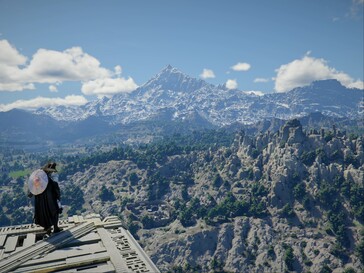 Vasta paisagem após a atualização da qualidade do cenário distante