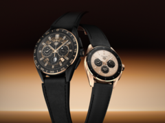 Os smartwatches TAG Heuer Connected Calibre E4 Golden Bright e Bright Black Edition. (Fonte da imagem: TAG Heuer)