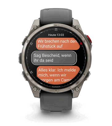 A comunicação via satélite também pode ser usada para escrever mensagens mais triviais. (Fonte da imagem: Garmin)