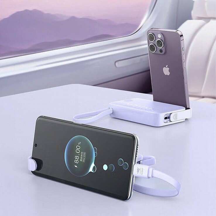 A Anker lançou o Power Bank 335 (PowerCore 20K, com cabo USB-C embutido) na China. (Fonte da imagem: Anker)