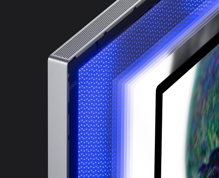 O Studio Display XDR usa uma luz de fundo mini LED com 2.304 zonas de escurecimento.