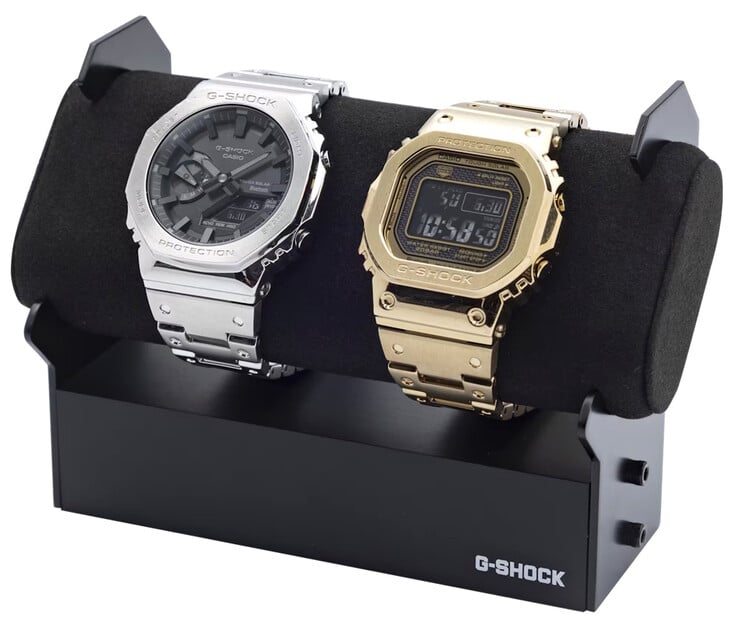 Os suportes para relógios G-Shock vêm em versões para um ou dois relógios. (Fonte da imagem: Casio)
