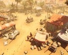 Uma imagem que mostra um acampamento militar no jogo “Expeditions: Rome”.