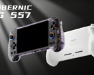 O computador de mão para jogos Anbernic RG 557 estará disponível em duas cores: roxo e branco. (Fonte da imagem: Anbernic)