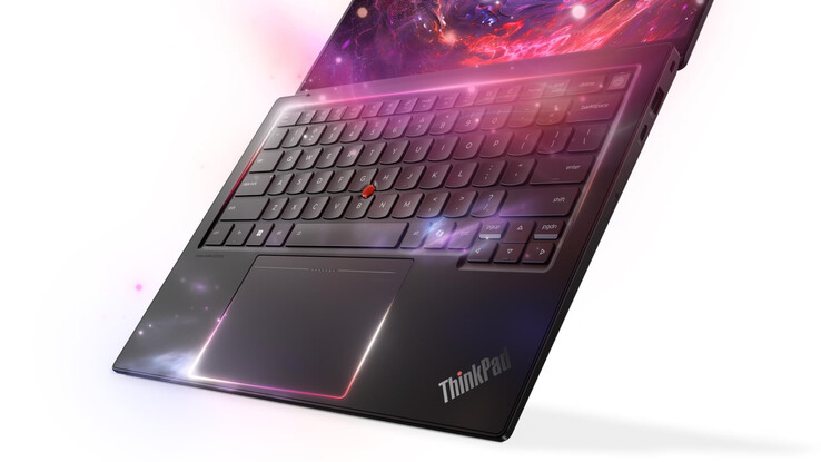 O ThinkPad X1 Carbon Gen 14 tem um trackpad comparativamente grande e teclas de seta de tamanho normal, apesar de seu formato de 14 polegadas.