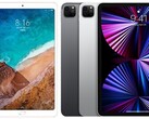 O Mi Pad 4 Plus (L) foi lançado por Xiaomi em 2018, enquanto Apple atualizou seu iPad Pro (R) em 2021. (Fonte da imagem: Xiaomi/Apple)