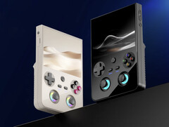 O Anbernic RG477V em suas duas cores de lançamento. (Fonte da imagem: Anbernic - editado)