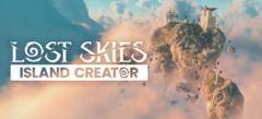 Banner promocional de Lost Skies: Island Creator, mostrando ilhas flutuantes no céu e ruínas antigas suspensas acima das nuvens (Fonte da imagem: Bossa Studios via Steam)