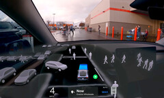 AI DRIVR no YouTube demonstra seu Tesla rodando no FSD v12 navegando em um estacionamento da Costo com notável facilidade. (Fonte da imagem: AI DRIVR no YouTube)