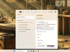 Consulta do Notebookcheck na caixa de pesquisa do Windows 11. (Fonte da imagem: Notebookcheck)
