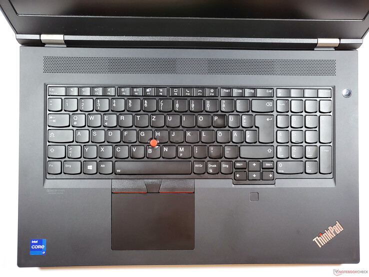 Lenovo ThinkPad P17 G2: Área de teclados