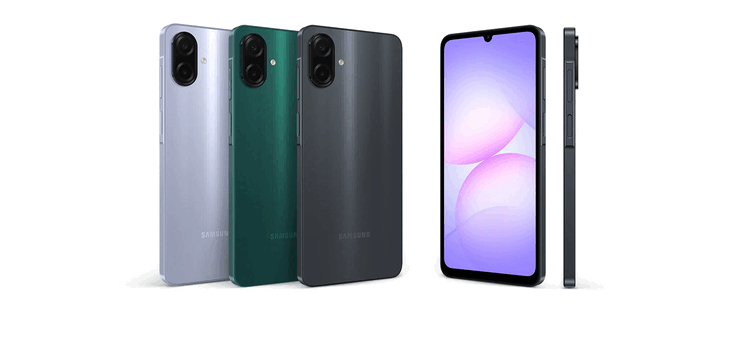 O Samsung Galaxy A07s em várias cores